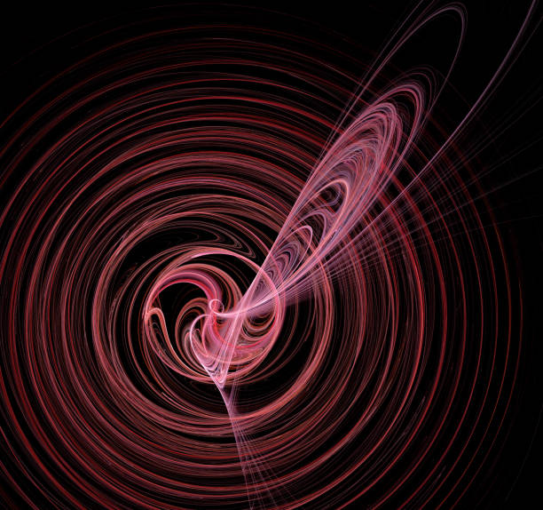 istock Abstract illustration of a fractal pattern on black background 685726966