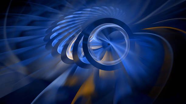istock Abstract illustration of a fractal pattern on black background 685733284