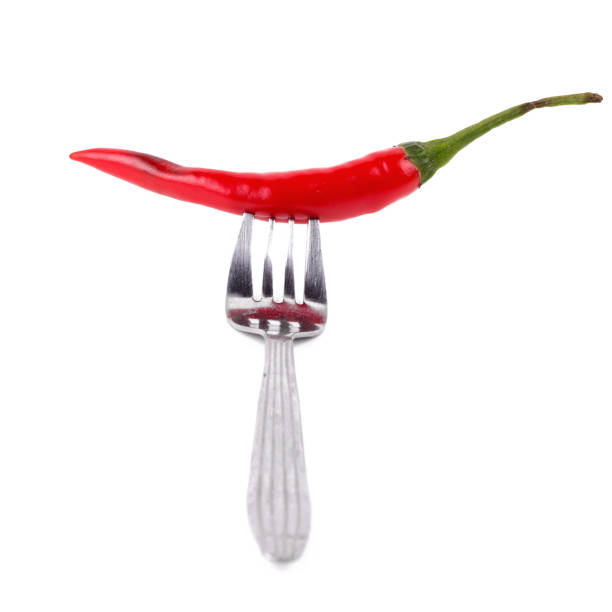 istock Red hot chili peppers isolated on white background. Spicy chilli peppers 685760114