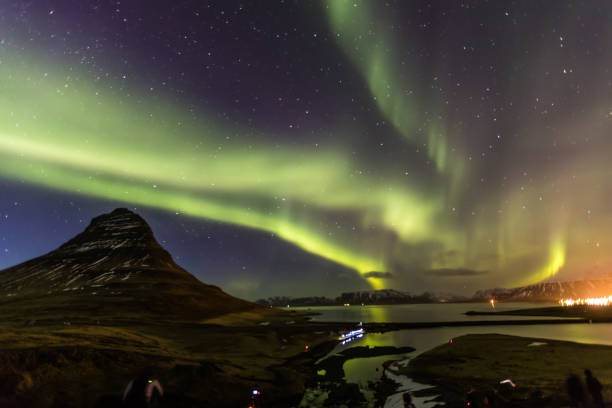 istock Northern Light Aurora borealis at Kirkjufell Iceland 685761156