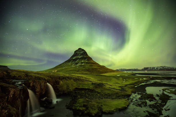 istock Northern Light Aurora borealis at Kirkjufell Iceland 685761938