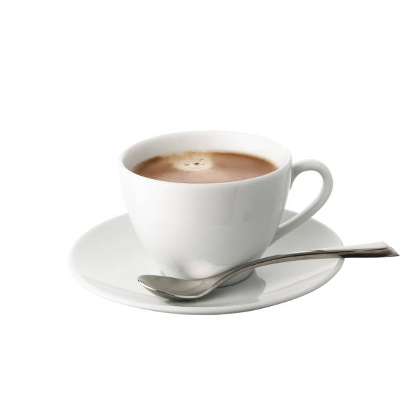 istock cup of coffee with milk, isolated white background 685763740