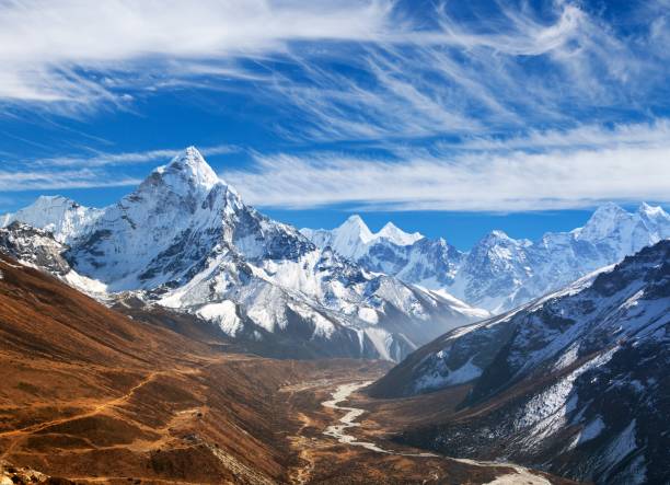 istock view of mount Ama Dablam with beautiful sky 685764846