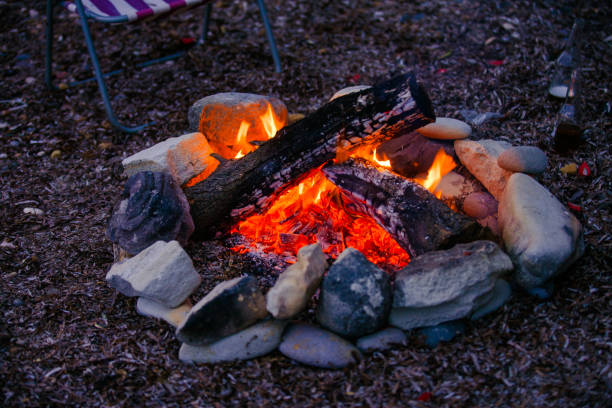 istock Detail of campfire on the beach 685769270