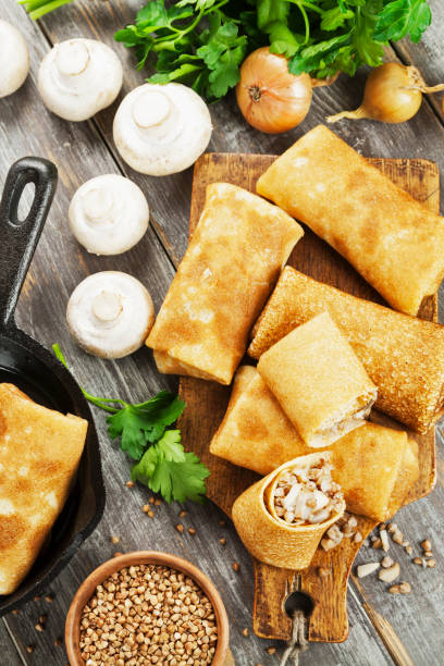 istock Homemade vegetarian crepes 685772698