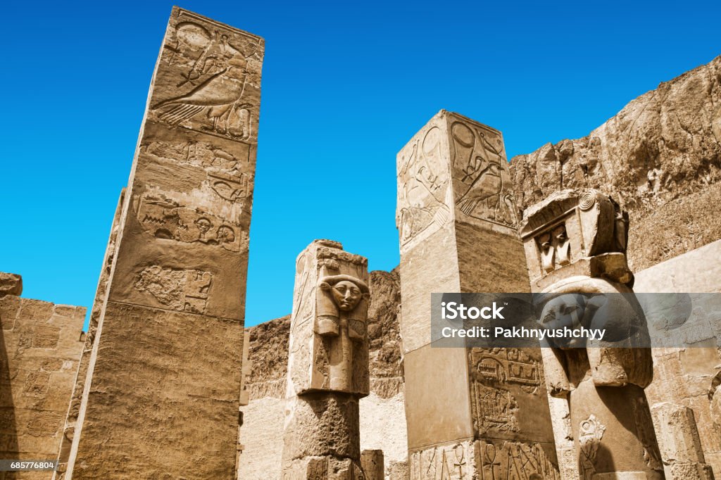 Obelisk of Queen Hapshetsut in Karnak, Egypt Africa Stock Photo