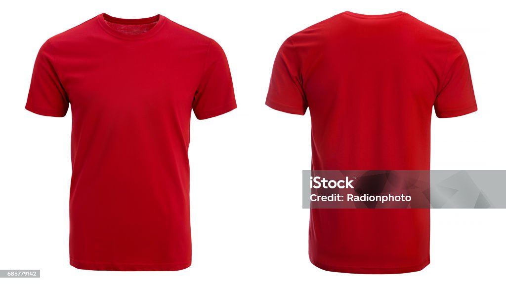 Red tshirt, clothes Red tshirt, clothes on isolated white background T-Shirt Stock Photo
