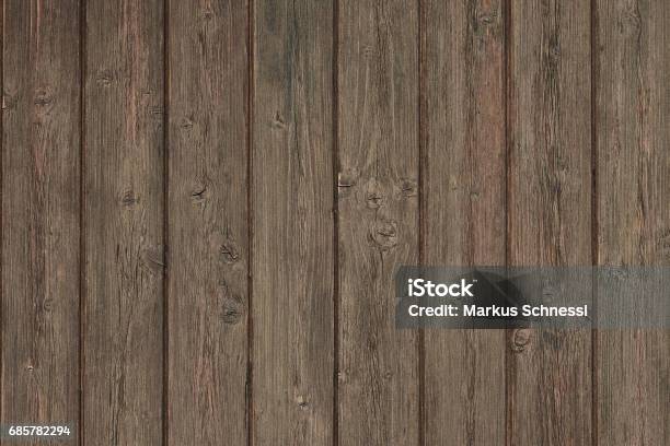 Worn Wall Made Of Wooden Planks Stock Photo - Download Image Now - Austria, Brown, Business Finance and Industry