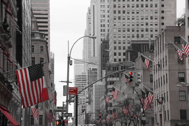 istock US flags on New York Street 685784036
