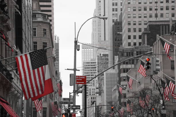 istock US flags on New York Street 685784042