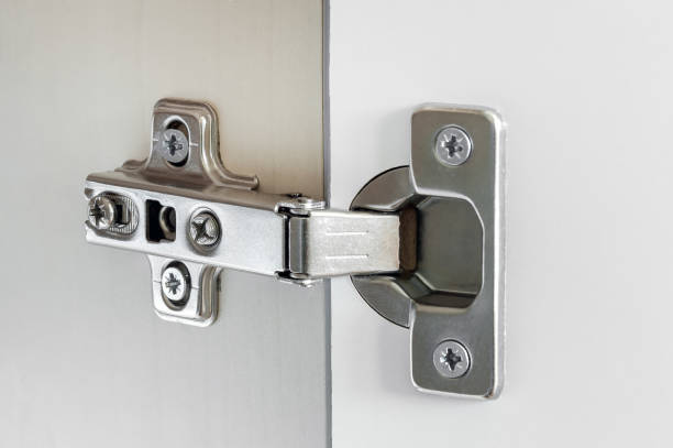 door hinge furniture. Standard door hinge for overlay application for all kinds of furniture. hinge stock pictures, royalty-free photos & images