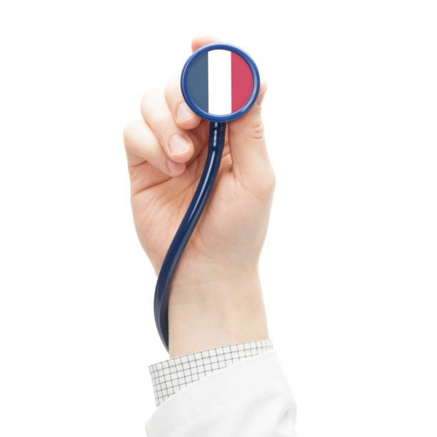 istock Stethoscope with national flag series - France 685787628