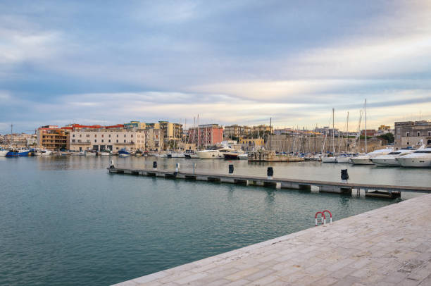 istock Bisceglie old port at sunset light (Puglia Italy) 685788998