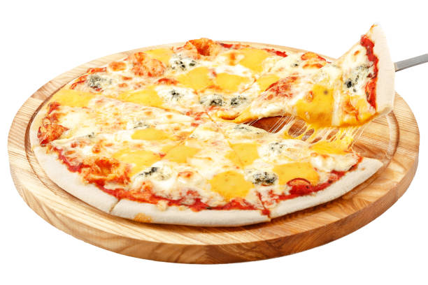 istock Four Cheese Pizza, mozzarella cheese Dorblu, cheddar cheese, parmesan cheese 685794174