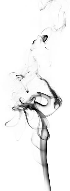 istock Black fantasy smoke on white background 685794180