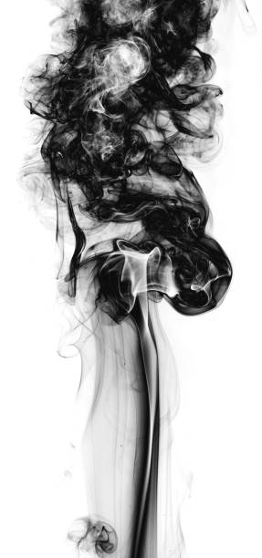 istock Black fantasy smoke on white background 685794248