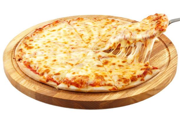 istock Pizza Margherita, mozzarella on white background 685794474