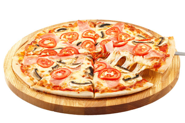 istock Home Pizza, mozzarella, ham, tomatoes, parsley and mushrooms 685795236