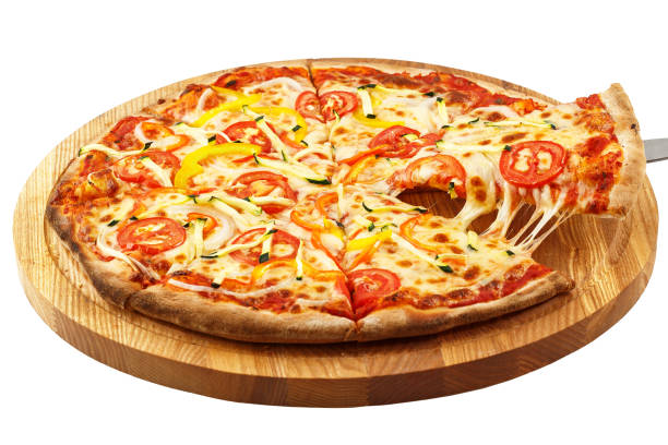 istock Vegetarian Pizza, mozzarella cheese, onions, tomatoes, peppers, zucchini 685795386