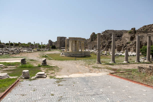 istock Ruins of ancient city in Side. Turkey 685795408
