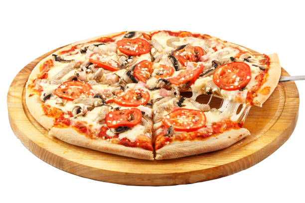 istock Pizza, mozzarella, pork, onion, bacon, mushrooms, parsley, tomato, garlic 685795604