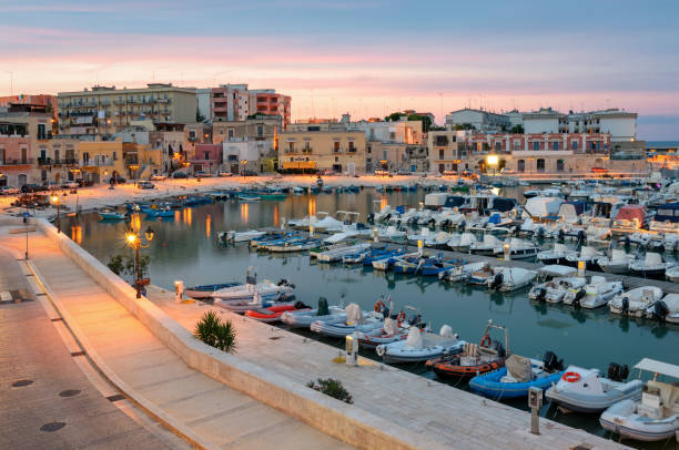 istock Bisceglie old port at soft sunset light (Puglia Italy) 685797026