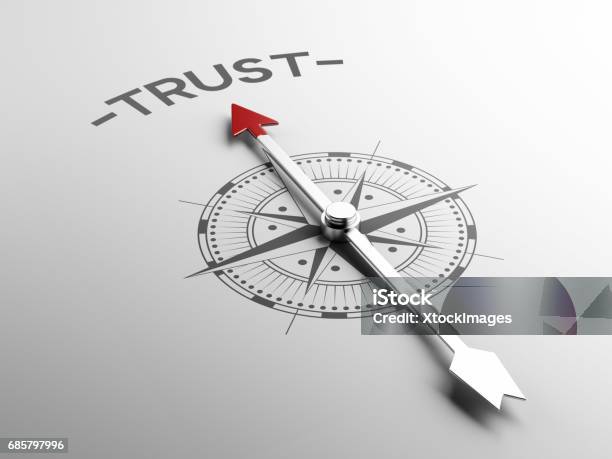 Metal Compass Concept With Red Needle Stock Photo - Download Image Now - Trust, Business, Honesty