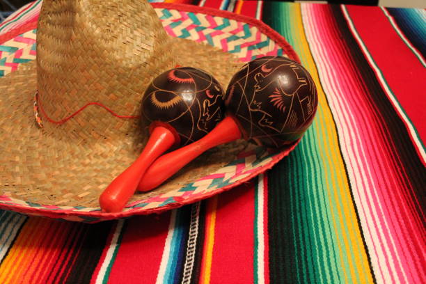 istock maracas poncho hat Mexican mexico cinco de mayo 685798834
