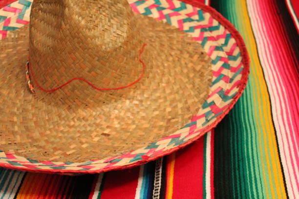 istock Mexico poncho hat background party cinco de mayo decoration mexican 685798866