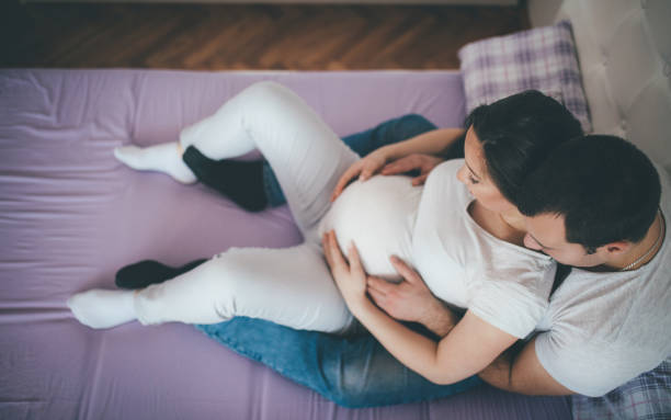 istock Happy couple at home in the morning 685800780