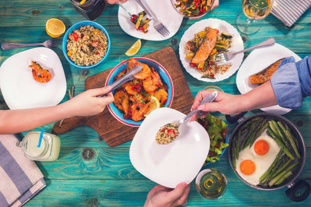 istock Young Family Having Lunch at Home 685800964