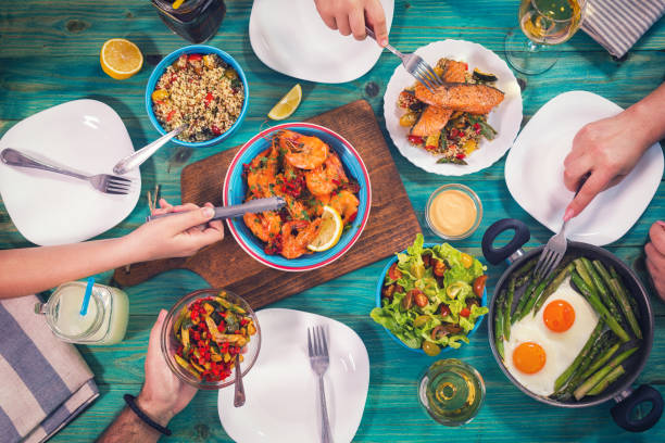 istock Young Family Having Lunch at Home 685800968