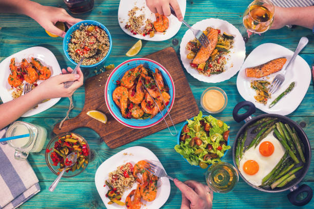 istock Young Family Having Lunch at Home 685801454