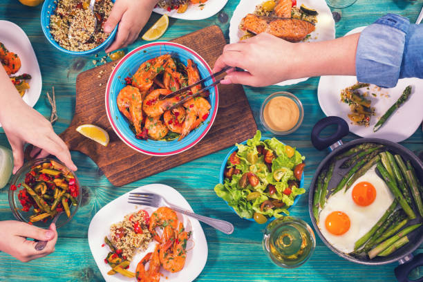 istock Young Family Having Lunch at Home 685801576