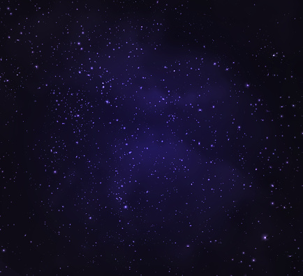 Stars in night sky dark Background illustration vector