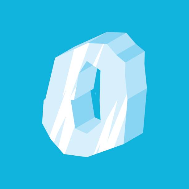 istock Number 0 ice. Icicles font zero. Frozen alphabet symbol. Iceberg ABC sign 685810008