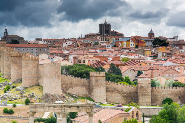 istock Townscape Avila medieval wall around,Spain 685811254
