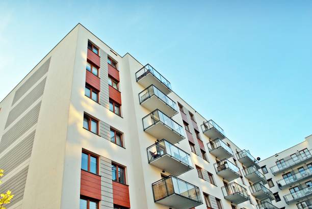 istock Modern apartment buildings exteriors 685814078