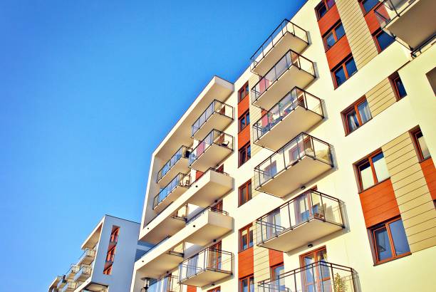 istock Modern apartment buildings exteriors 685815306