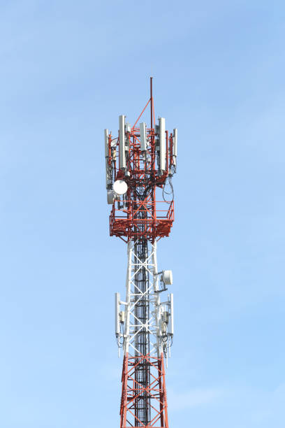 istock Antenna for Telephone communications in bright sky day time . 685815676