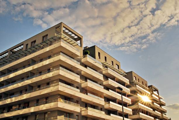 istock Modern apartment buildings exteriors 685816074