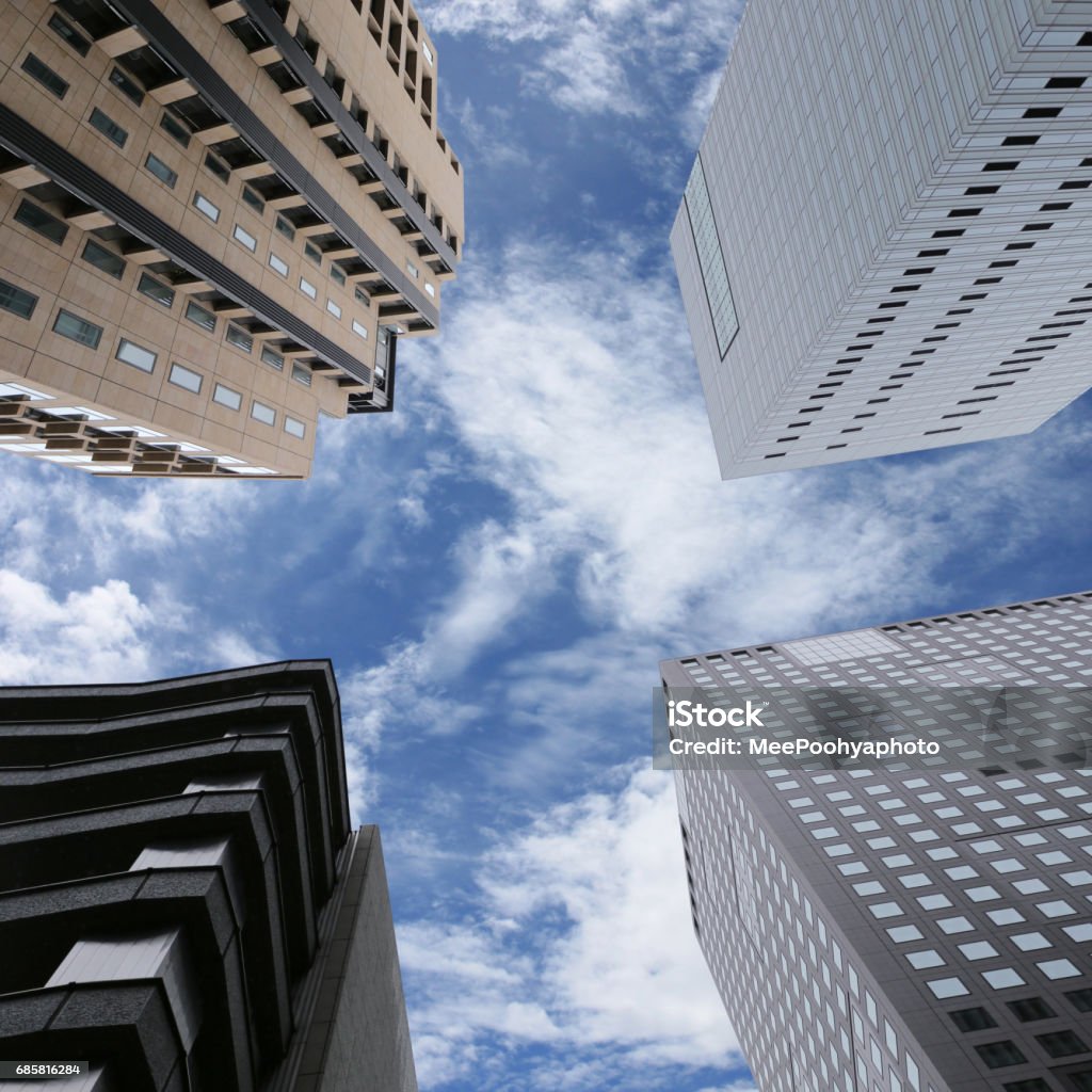 Modern business skyscrapers or high buildings. Modern business skyscrapers or high buildings in concepts of financial or economics for future. Architecture Stock Photo