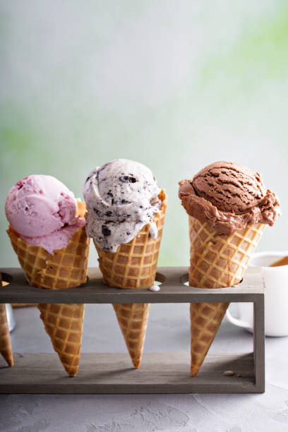 istock Variety of ice cream cones 685816758
