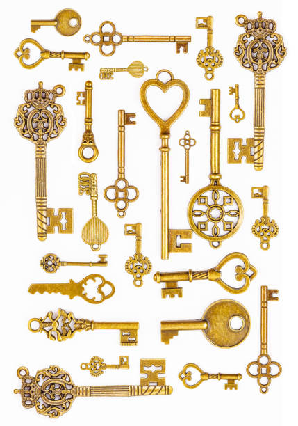 istock Ornamental medieval vintage keys 685816868