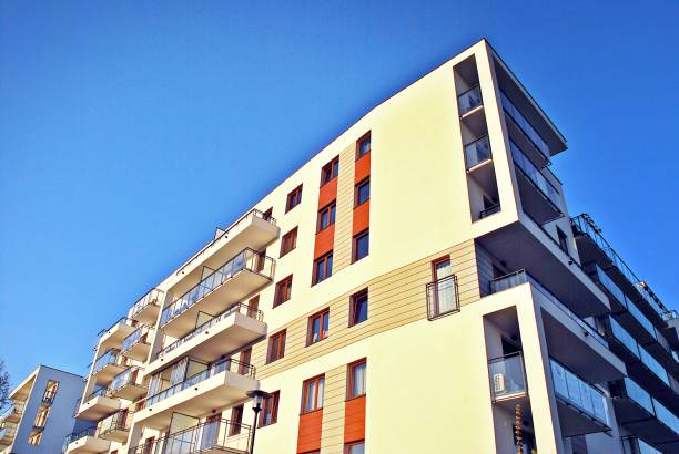 istock Modern apartment buildings exteriors 685817448