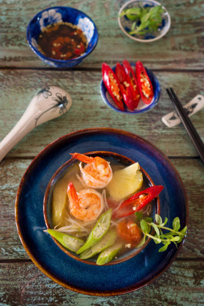 istock Vietnamese pineapple tomato sor soup with shrimp and chili 685817524