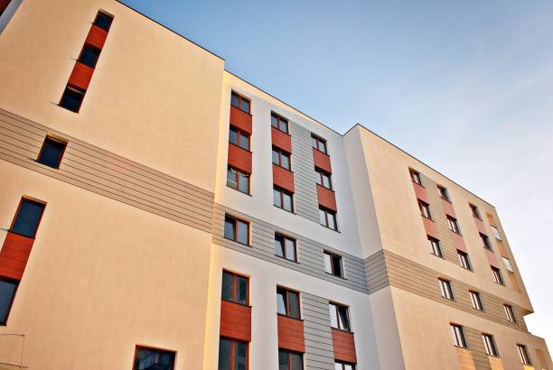 istock Modern apartment buildings exteriors 685817648
