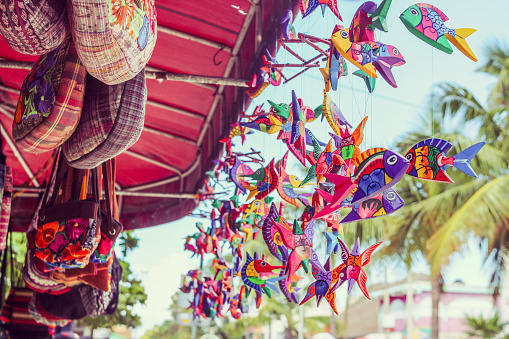 Beautiful and colorful souvenirs in Mexico