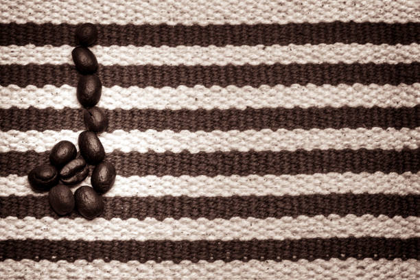 Coffee Bean close up with vintage style