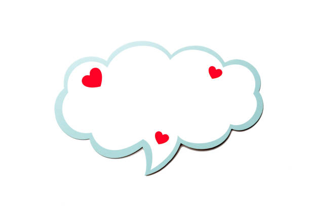 istock Speech bubble as a cloud with blue border isolated on white background. Copy space 685824644